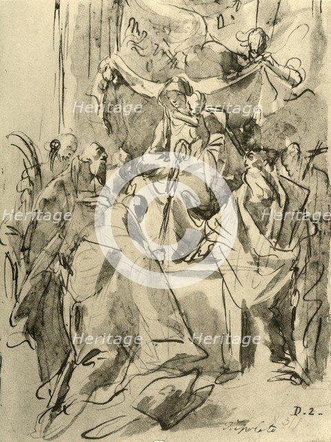 'Madonna enthroned with Saints', mid 18th century, (1928). Artist: Giovanni Battista Tiepolo.