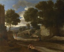 Landscape with Travellers Resting, ca 1638. Artist: Poussin, Nicolas (1594-1665)