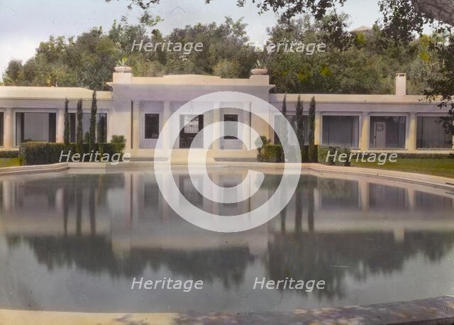 "Arcady," George Owen Knapp house, Sycamore Canyon Road, Montecito, California, 1917. Creator: Frances Benjamin Johnston.