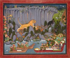 Tiger Hunt of Ram Singh II, c. 1830-1840. Creator: Unknown.