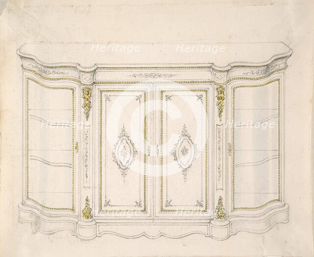 Cabinet Design, 19th century. Creator: Anon.