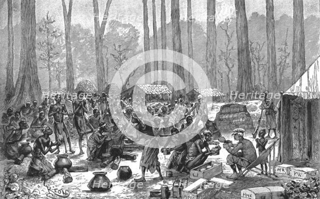 "In Darkest Africa"- Illustrations from Mr Stanley's Great Book, Starvation Camp, 1890. Creator: Unknown.