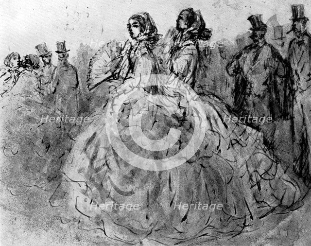 'Promenade', 19th century, (1930).Artist: Constantin Guys