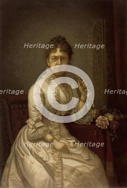 Portrait of Mrs. Guilford Wiley Wells, c1886. Creator: Albert Jenks.