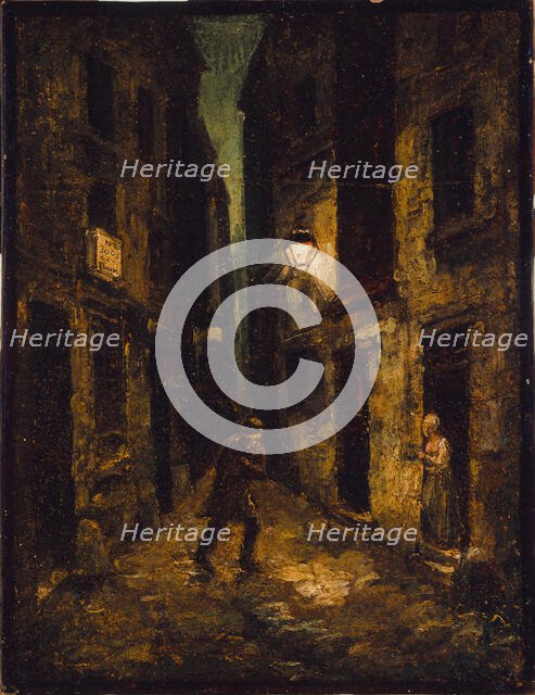 Rue du Petit-Musc, 1838. Creator: Charles Raymond Chabrillac.