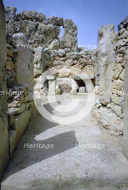 Hagar Qim temple on Malta. (c.3000 BC) Artist: Unknown