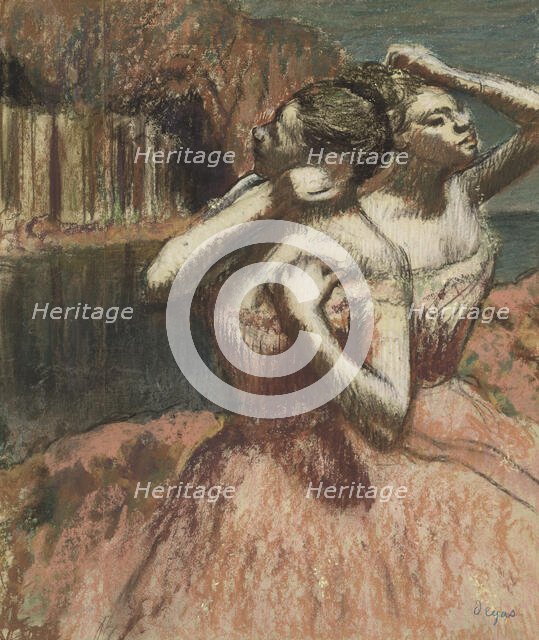 Two Dancers, late 19th-early 20th century. Creator: Edgar Degas.