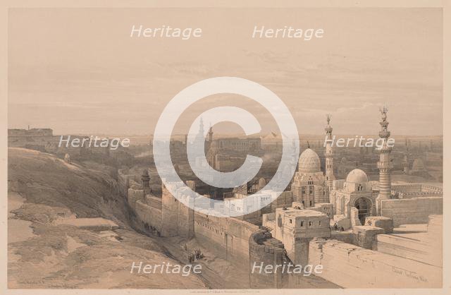 Egypt and Nubia: Volume III - No. 26, Cairo, Looking West, 1838. Creator: Louis Haghe (British, 1806-1885).