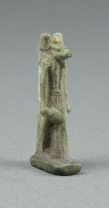 Amulet of the God Anubis, Egypt, Late Period, Dynasties 26-31 (664-332 BCE). Creator: Unknown.