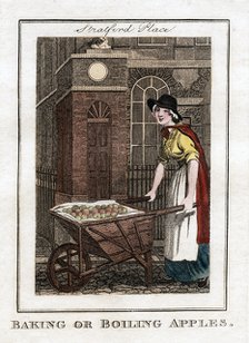 'Baking or Boiling Apples', Stratford Place, London, 1805. Artist: Unknown