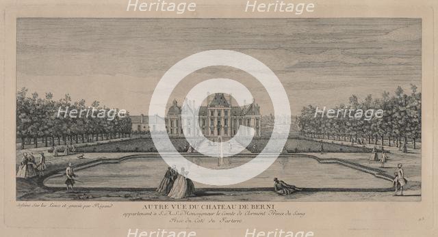 Chateau of Berny from the Gardens. Creator: Jacques Rigaud (French, 1681-1754).
