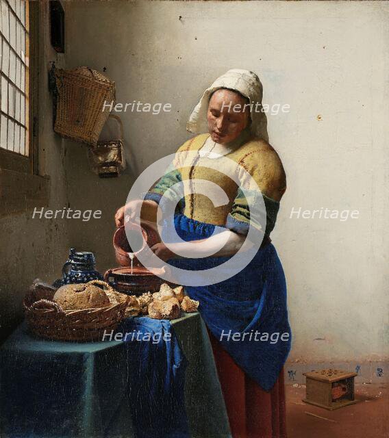 The Milkmaid, c.1660. Creator: Jan Vermeer.