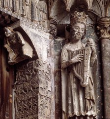 Western gate or door of the Majesty, detail of David, king of Israel (1010 - 975 a.C.), in the Co…