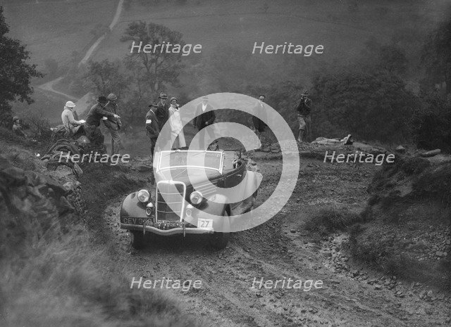 Ford V8 of CAH Cann competing in the MCC Sporting Trial, 1935. Artist: Bill Brunell.