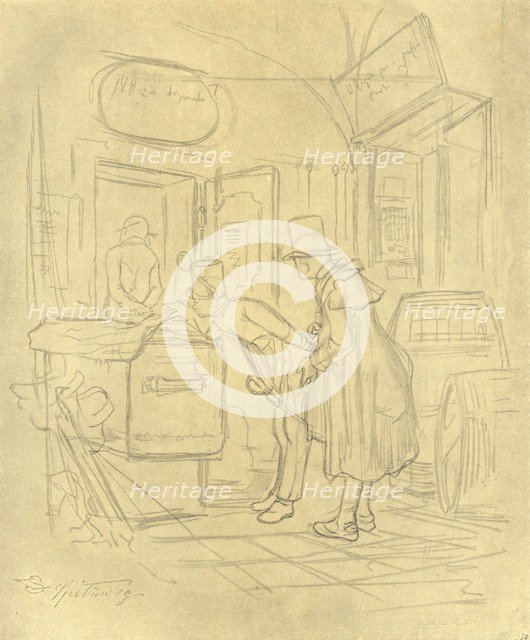 'Zollvisitation I', mid-late 19th century, (c1924).  Creator: Carl Spitzweg.