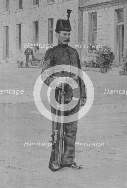 'Sergeant, The King's Royal Rifle Corps', c1880. Artist: Unknown.