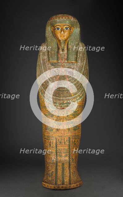 Coffin of Bakenmut (lid), c. 1000-900 BC. Creator: Unknown.