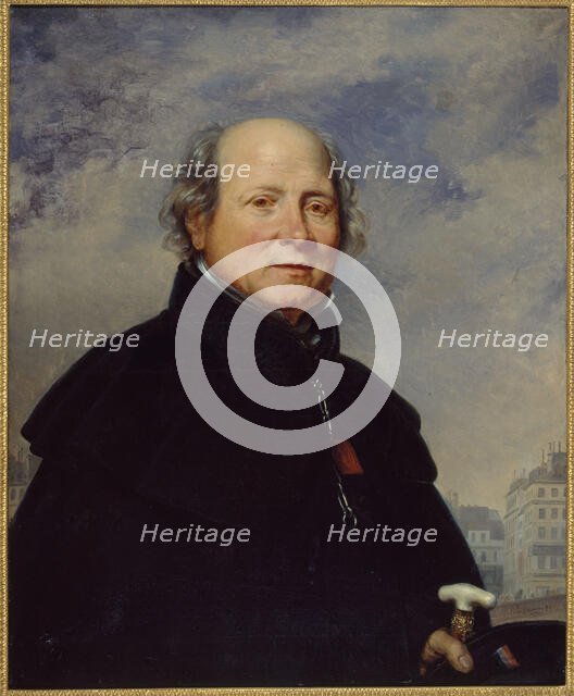 Portrait of Edme Champion, known as the &quot;man in the little blue coat&quot;, philanthropist, 1831. Creator: Charles Auguste Guillaume Steuben.