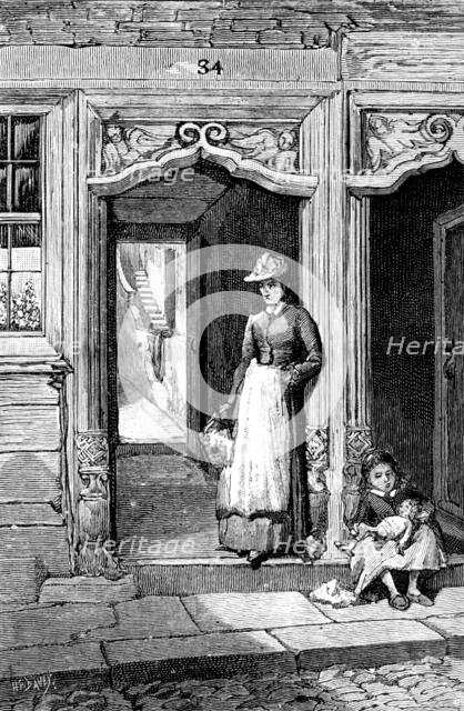 Old doorway, Plymouth, 1890. Creator: H. F. Davey.