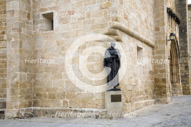 Bronze sculpture of San Pedro de Alcantara, Caceres, Spain, 2007. Artist: Samuel Magal