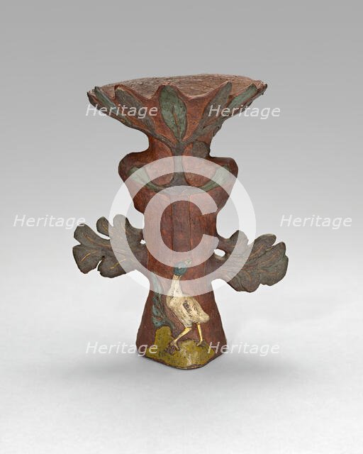 Vase in the Form of a Tropical Plant with Bird and Deity, 1887/88. Creator: Paul Gauguin.