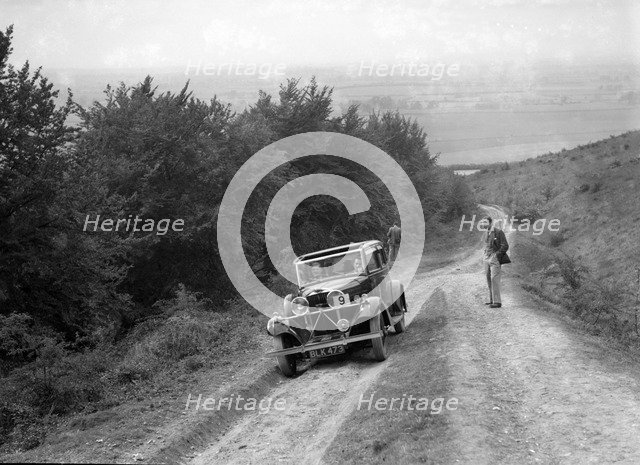 1934 Talbot 75 2276 cc competing in a Talbot CC trial. Artist: Bill Brunell.