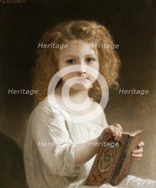 The Story Book, 1877. Creator: William-Adolphe Bouguereau.