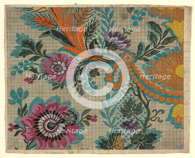 Mise-en-carte (Point-paper), France, 1760/90. Creator: Unknown.