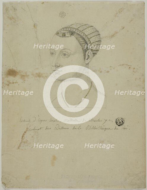 Portrait of Agnes Sorel, n.d. Creator: Unknown.