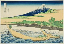 Taganoura Bay near Ejiri on the Tokaido (Tokaido Ejiri tagonoura ryakuzu), from the..., c. 1830/33. Creator: Hokusai.