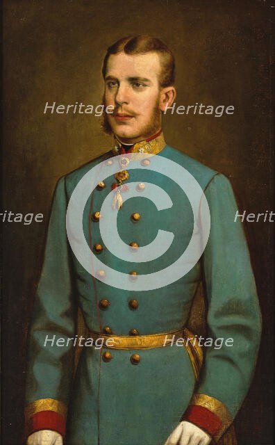 Rudolf, Crown Prince of Austria (1858-1889) in the uniform of a Major General, with the..., c1880. Creator: Anonymous ().