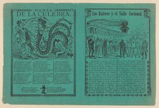 Front and back covers of a phamplet relating to a story 'The thieves and the National ..., ca. 1900. Creator: José Guadalupe Posada.
