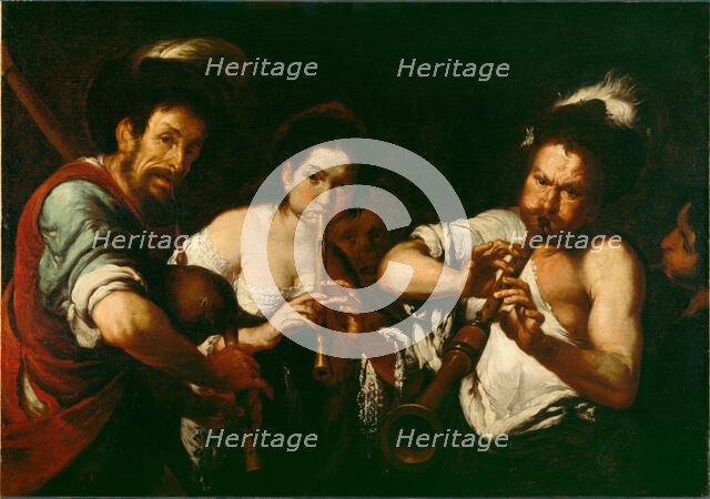 Street Musicians, c1630. Creator: Bernardo Strozzi.