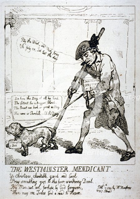 'The Westminster mendicant', 1784. Artist: Thomas Rowlandson