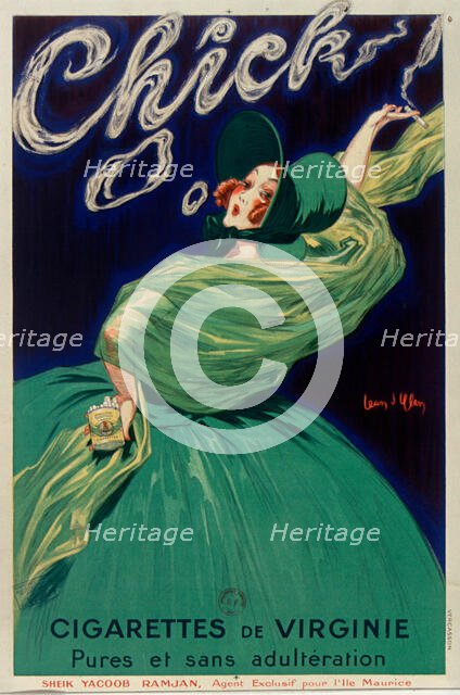 Chick Cigarettes, 1925. Creator: D'Ylen, Jean (1886-1938).
