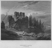 'Thirlwall Castle, Northumberland', 1814. Artist: John Greig.