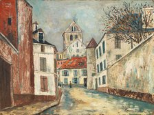 La Rue Montalant et l'église de Marizy-Sainte-Geneviève, 1911-1914. Creator: Maurice Utrillo.