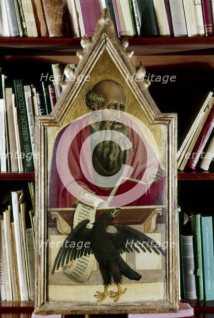 St John the Evangelist shown with his symbol, an eagle, 15th century. Artist: Giovanni di Paolo