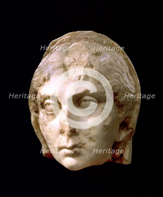 Marble head of a woman, 3rd century AD. Artist: R Guillemot