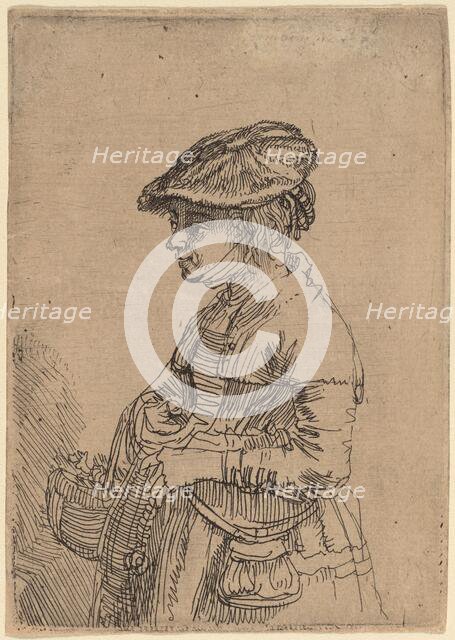 Girl with a Basket, c. 1642. Creator: Rembrandt Harmensz van Rijn.