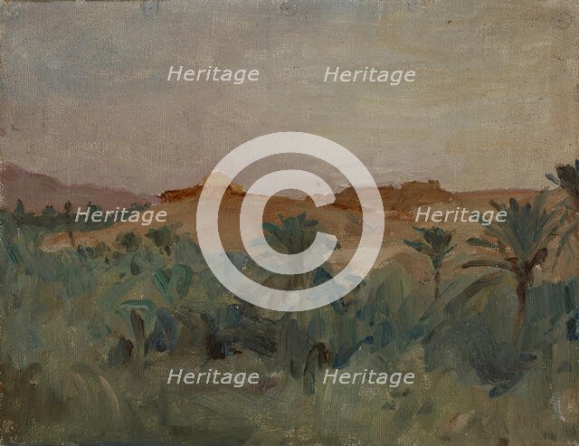 Biskra-The Sirocco (Palm Trees), 1909. Creator: Jan Ciaglinski.