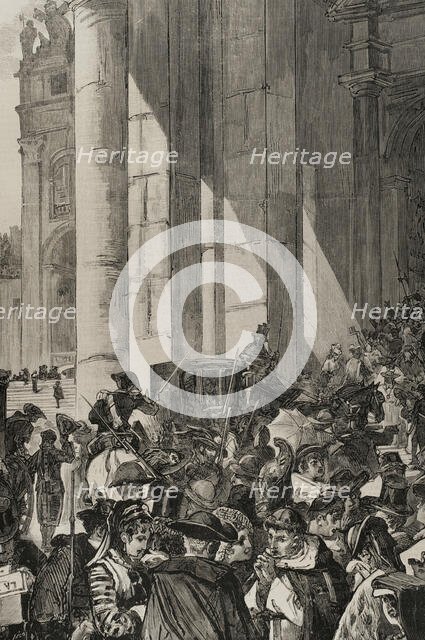 Death of Pope Pius IX on February 7, 1878, (1878). Creator: Bernardo Rico.