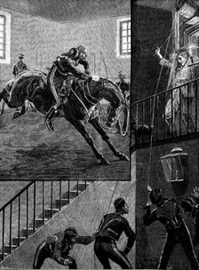 Sketches of military life: the new Subaltern: day and night, 1890. Creator: R. Taylor.