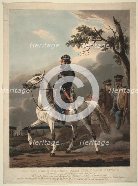 Denis Davydov (1784-1839), 1814. Artist: Orlowski (Orlovsky), Alexander Osipovich (1777-1832)