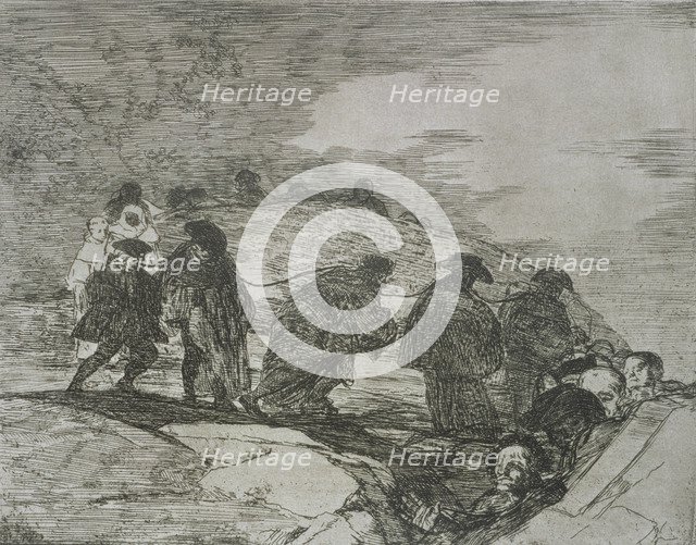 The Disasters of War, a series of etchings by Francisco de Goya (1746-1828), plate 70: 'No saben …