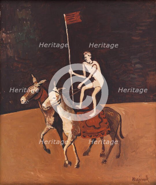 A Circus Performer on Horses, before 1940. Creator: Cyprian Majernik.