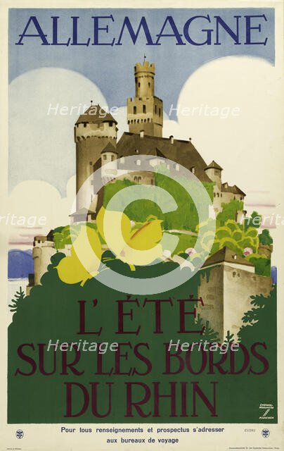 Allemagne. L'Eté sur les bords du Rhin, ca 1935. Creator: Hohlwein, Ludwig (1874-1949).