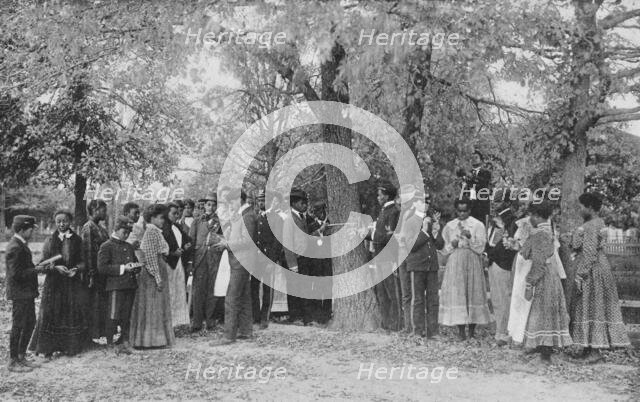 Class in outdoor nature study, 1904. Creator: Frances Benjamin Johnston.