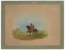 Bride and Groom on Horseback - Connibo, 1854/1869. Creator: George Catlin.