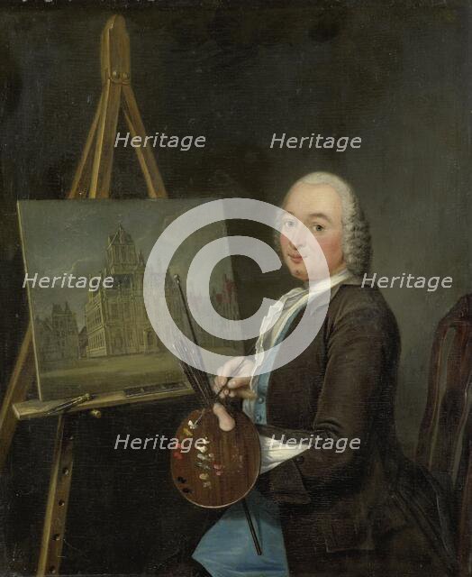 Portrait of Jan ten Compe, Painter and Art Dealer in Amsterdam, 1751. Creator: Tibout Regters.